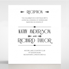 Art Deco Romance reception stationery invite card design