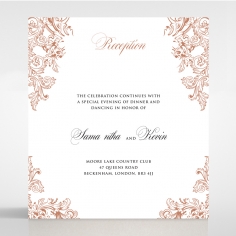 Baroque Romance wedding reception invitation card design