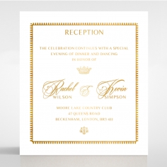 Black Doily Elegance with Foil reception stationery invite card