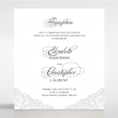 Black Floral Lux reception invite card