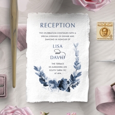 Blissful Union reception enclosure stationery invite card design