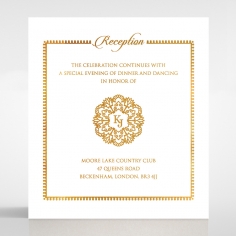 Blooming Charm with Foil reception wedding card design