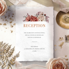 Blossoming Love reception enclosure card design
