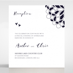 Bohemia reception enclosure invite card design