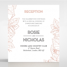 Botanical Canopy reception wedding invite card