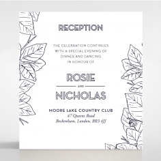 Botanical Canopy reception wedding invite card design