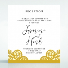 Breathtaking Baroque Foil Laser Cut reception wedding card