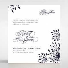 Bursting Bloom wedding stationery reception invitation card design