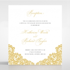 Charming Lace Frame reception enclosure stationery card