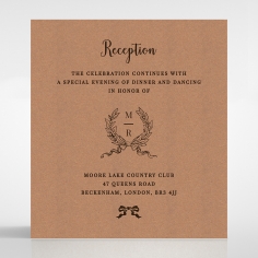 Chic Country Passion reception enclosure stationery card