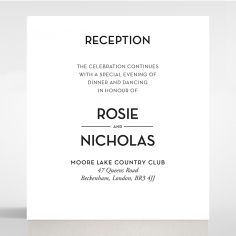 Clear Chic Charm Paper reception wedding invite card
