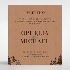 Delightful Forest Romance reception enclosure stationery invite card