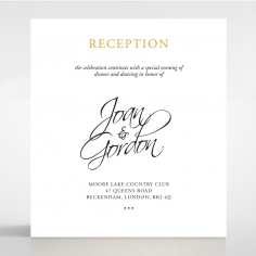 Diamond Drapery wedding reception enclosure invite card