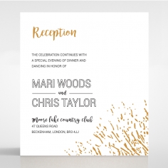 Fire Sparkle reception enclosure invite card design