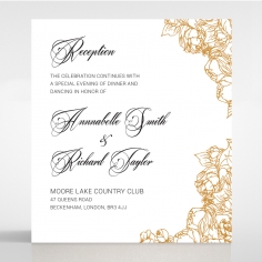 Flourishing Garden Frame reception invitation card