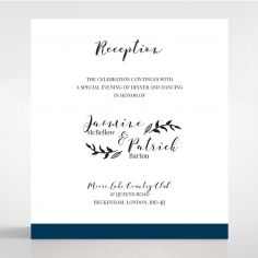 Forever Love Booklet - Navy wedding stationery reception enclosure card