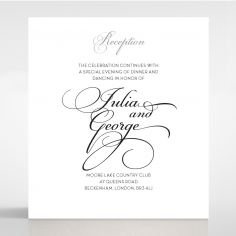 Fracture wedding reception invite card design