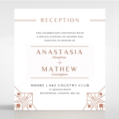 Gatsby Glamour wedding reception card