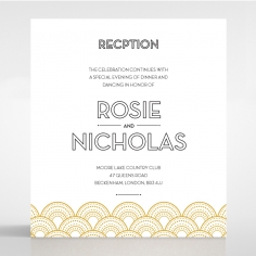 Gatsby Glamour wedding stationery reception invitation