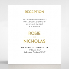 Gold Chic Charm Paper reception enclosure card design