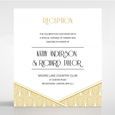 Jeweled Ikat wedding stationery reception enclosure invite card