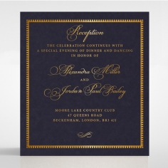 Lux Royal Lace with Foil wedding reception card design