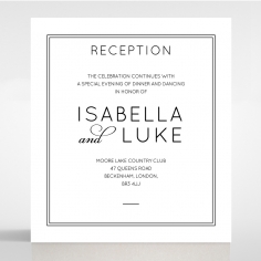 Luxe Paper Elegance reception stationery card design