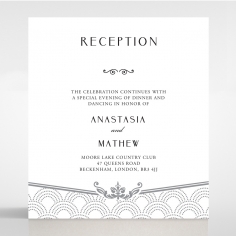 Luxe Victorian wedding stationery reception enclosure card