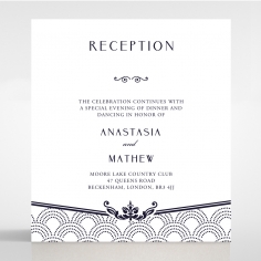 Luxe Victorian wedding stationery reception enclosure card design