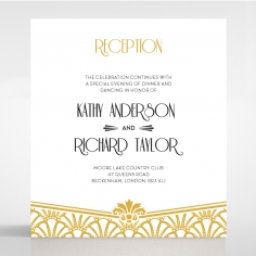 Modern Deco wedding stationery reception invite