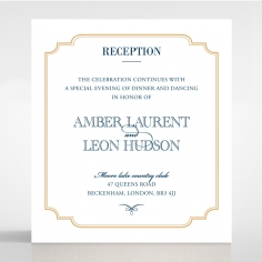 Noble Blue Gates reception invitation card design