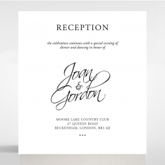 Paper Diamond Drapery wedding reception card