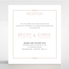 Quilted Grace wedding reception invite card