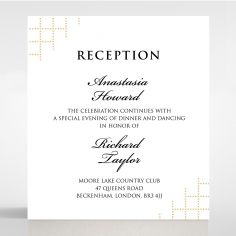 Quilted Letterpress Elegance reception invite