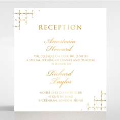Quilted Letterpress Elegance with foil reception card