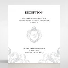 Regally Romantic reception invitation card design