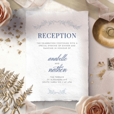 Romantic Soiree reception invite card design