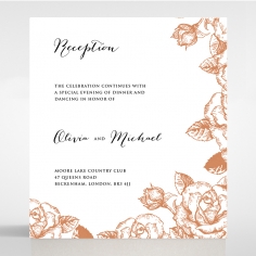 Rose Romance Letterpress reception invite card