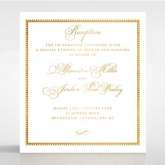 Royal Lace with Foil reception enclosure stationery invite card design