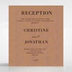 Rustic Love Notes wedding reception card