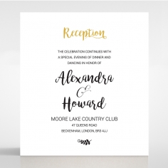 Rustic Lustre wedding reception invite