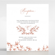 Secret Garden wedding stationery reception card design