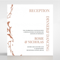 Stonework wedding reception invitation