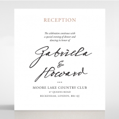 Sunburst wedding reception enclosure card design