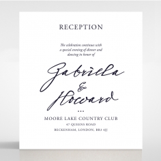 Sunburst wedding reception enclosure invite card