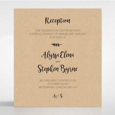 Sweetly Rustic wedding stationery reception card design