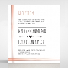 Swept Away reception invitation card design