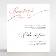 United as One reception stationery invite card design