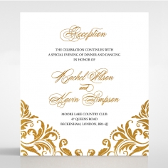 Victorian Extravagance with Foil reception enclosure stationery card design