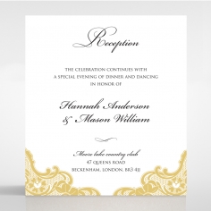 Victorian Lace reception invite card